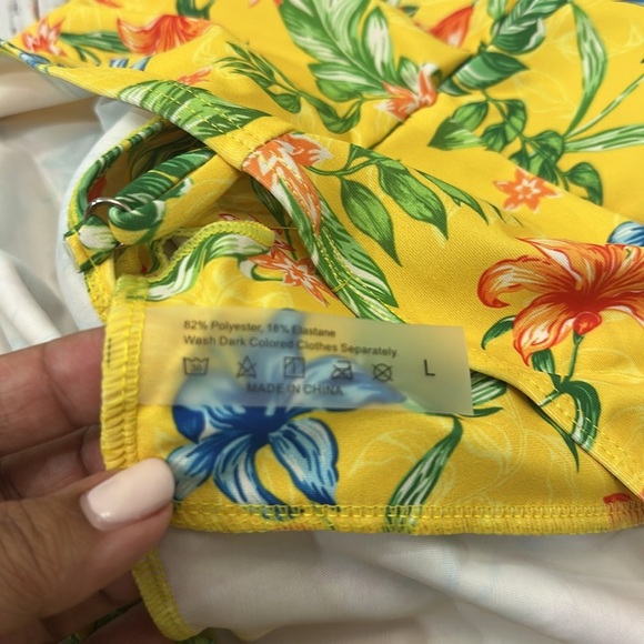 Floral print two-piece set swimwear‎ Sz. L - Picture 6 of 7